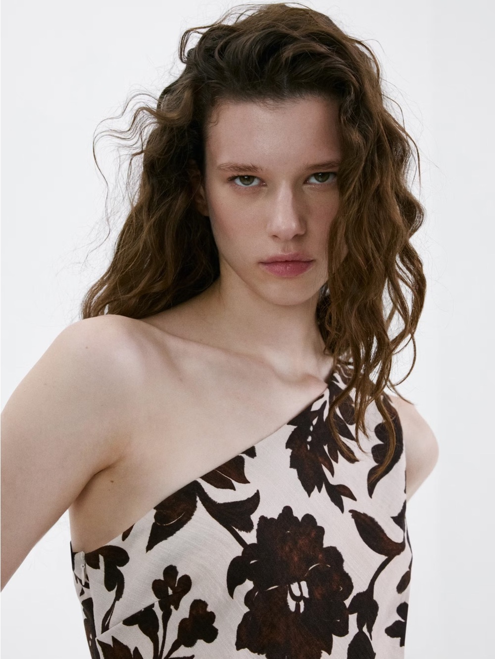 NWT (size M) MANGO ASYMMETRICAL FLORAL-PRINT DRESS - Picture 3 of 8